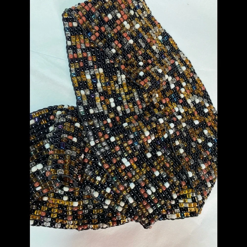 Stretchable  beaded belt